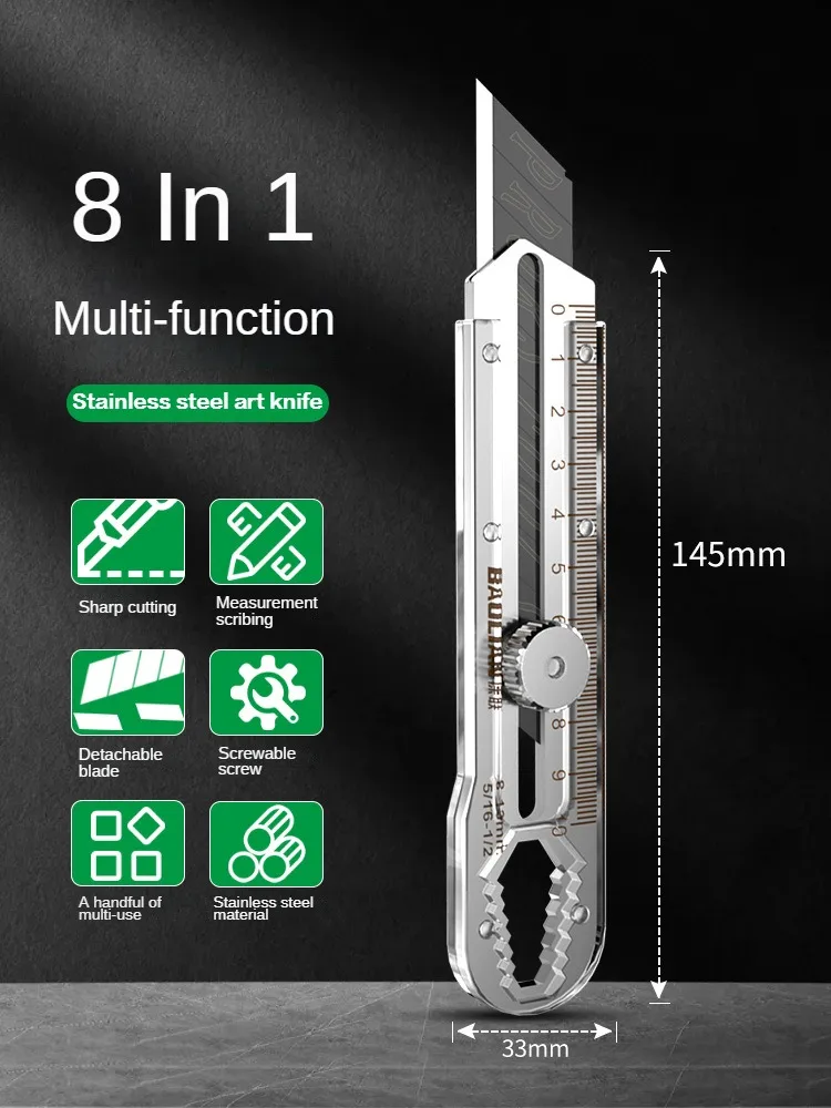 Heavy Equipment Blade - Wielofunkcyjny nóż uniwersalny 8-w-1, nóż do