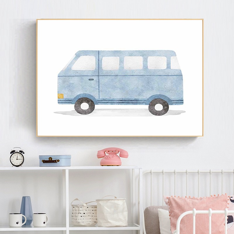 Akwarela Pojazdy Wall Art Cięż – Heavy Equipment Background recenzja i cena