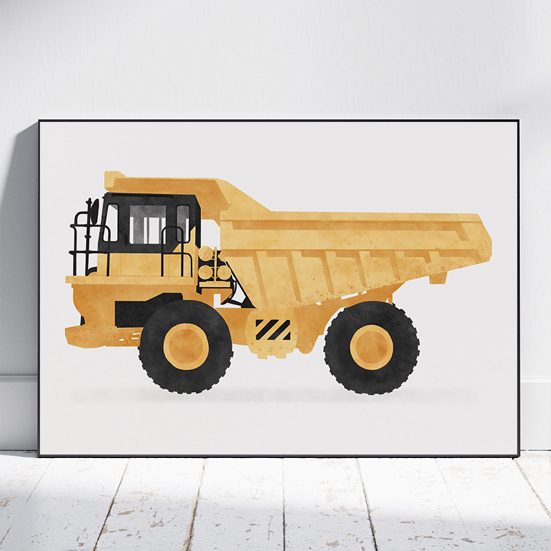 Klasyczny Plakat z Kreskówkowy – Heavy Equipment Background recenzja i cena