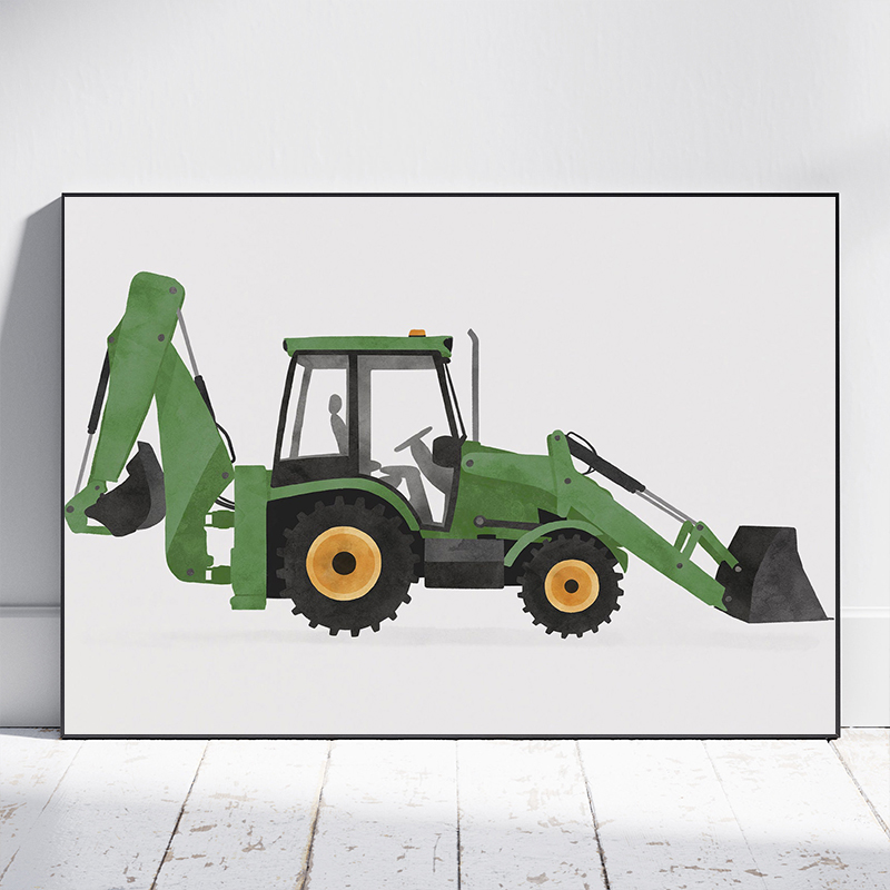 Klasyczny Plakat z Kreskówkowy – Heavy Equipment Background recenzja i cena